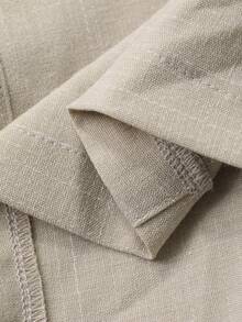 Livesso Ensemble 2 pièces Top sans manches et pantalon de couleur unie minimaliste pour femmes, tenue décontractée pour tous les jours - Nude - Voir 3