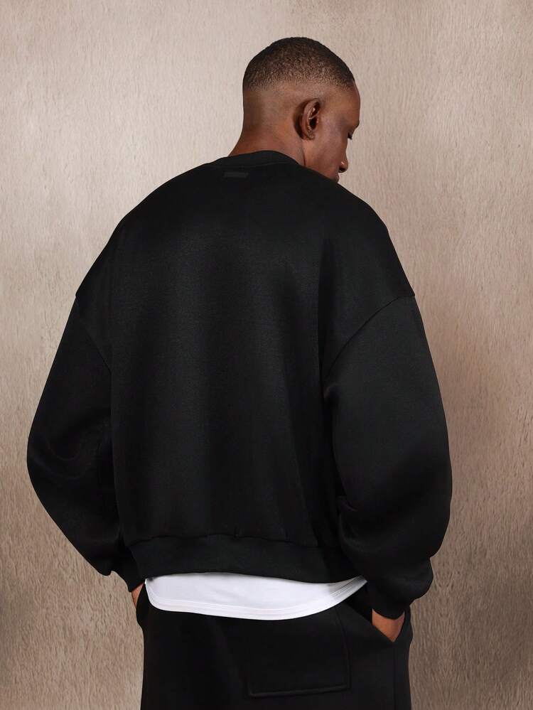 Oversized Essential Crewneck Sweatshirt With Heavy