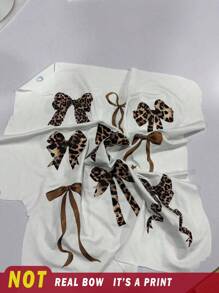 SHEIN Leap Crew Tween Girl 2 件套：蝴蝶和心形印花圆领厚运动衫和裤子休闲装，适合秋冬季 - 彩色 - 查看 6