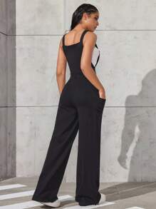 Flexra Casual Loose Pocket Women's Denim Jumpsuit, Suitable For Everyday Wear