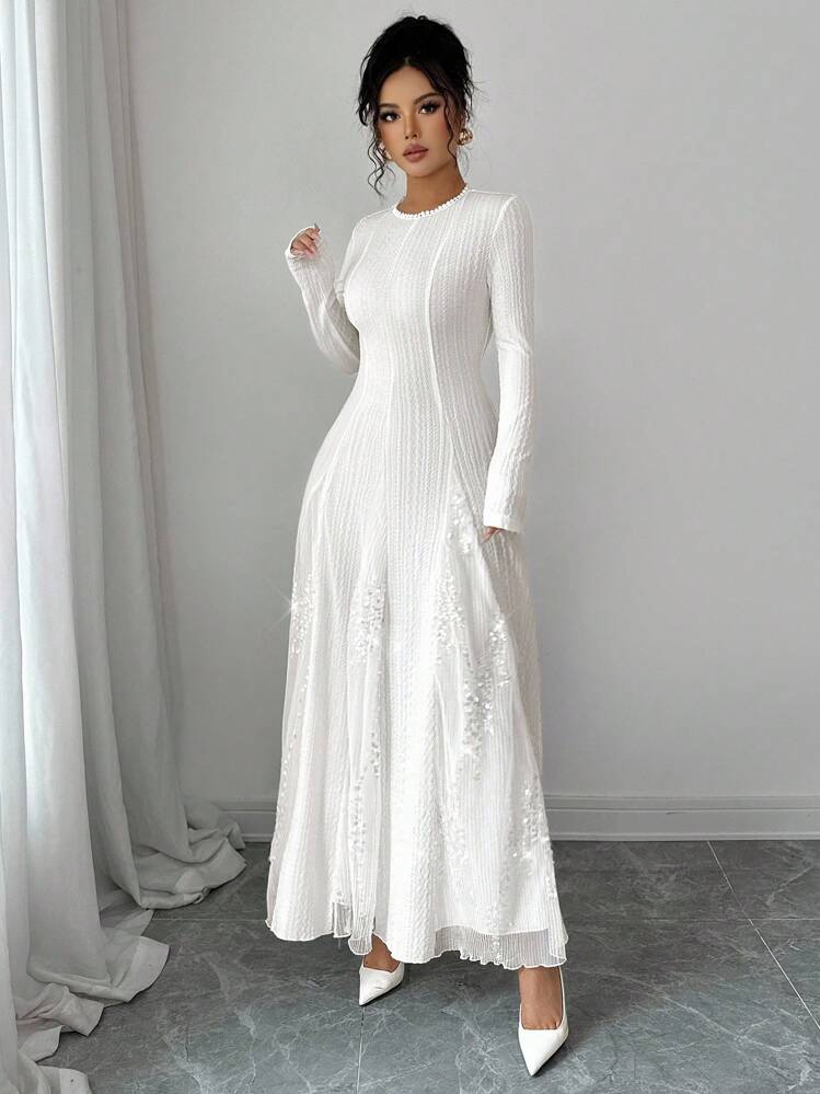 white long sleeve birthday dress Lukea Long Sleeve Mini Dress | White | Womens