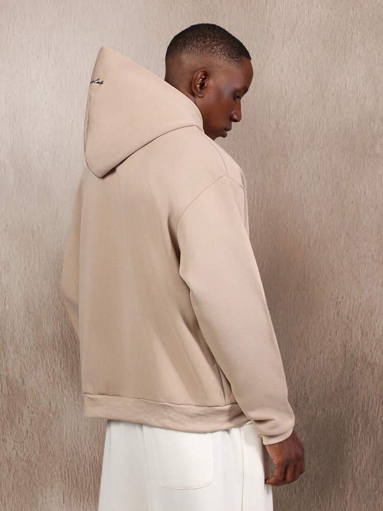 Essential Full Zip Hoodie With Centre Pocket And Drawstring