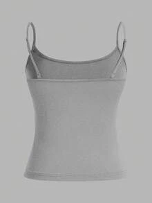 SHEIN EZwear 3 件套黑色、藏青色、灰色女士性感短款吊带背心，适合夏季 - 彩色 - 查看 8