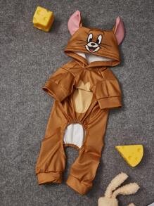 TOM & JERRY X SHEIN 1pc Cartoon Character Cosplay Pet Jumpsuit, Loungewear, Pajamas, Cat/Dog Clothes, Size XXS-XXXXL, Extra Small, Extra Large, Cosplay