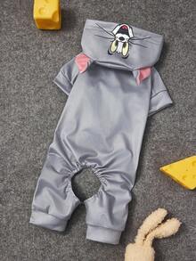 TOM & JERRY X SHEIN 1pc Cartoon Character Cosplay Pet Jumpsuit, Loungewear, Pajamas, Cat/Dog Clothes, Size XXS-XXXXL, Extra Small, Extra Large, Cosplay