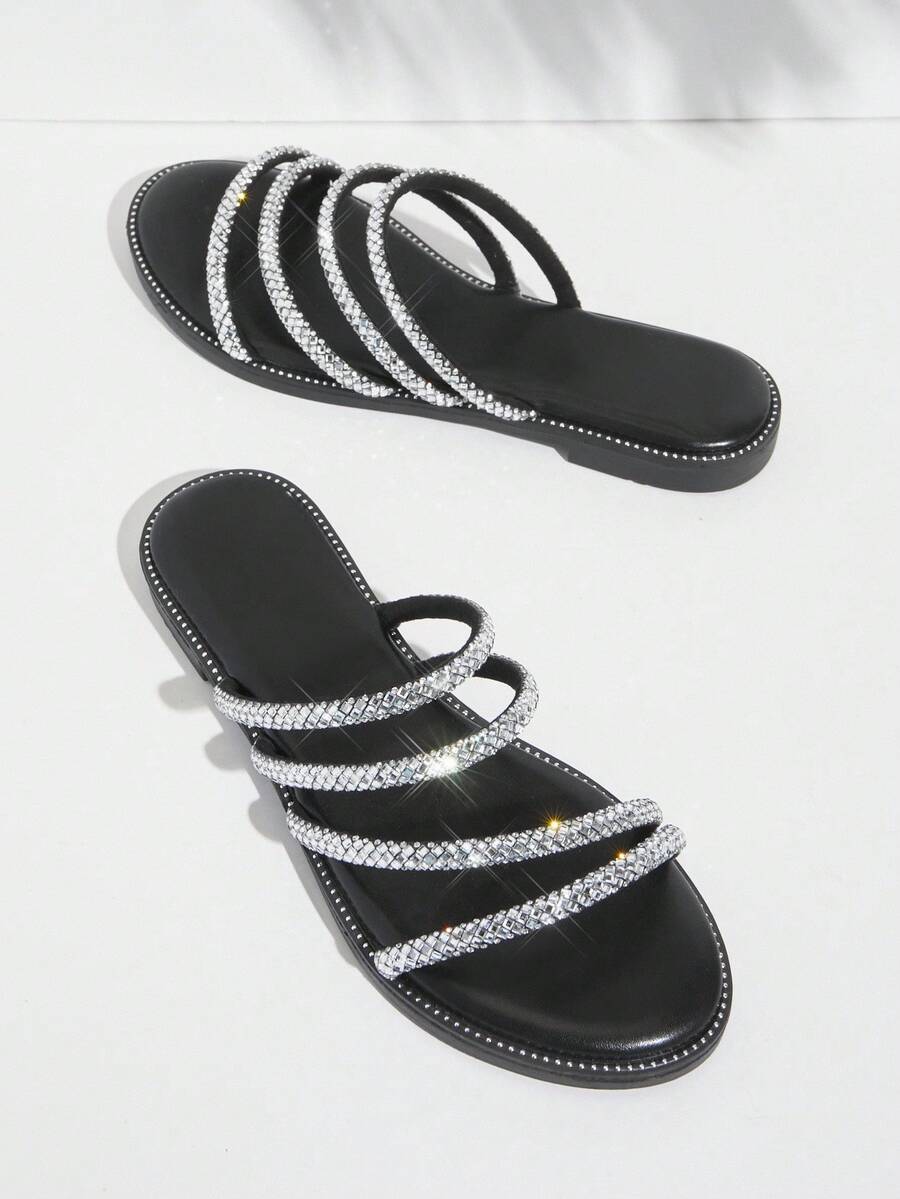 SHUZIA Sandal Datar Wanita - Hitam - View 1