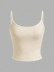 SHEIN EZwear 4女士束身短款休閒背心，夏季適用 - 彩色 - 查看 9