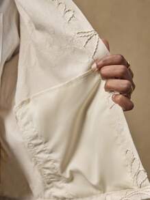 AKNOTIC Men's Casual Floral Embroidery Loose Fit Drop Shoulder Jacket, Spring/Autumn, For Fall Winter