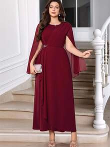 SHEIN Clasi Váy dạ hội tay bèo đính đá trang trí dự tiệc cỡ lớn thanh lịch, váy cocktail màu trơn thanh lịch cỡ lớn, váy dạ hội cỡ lớn, váy dạ hội cong thanh lịch, quần áo mùa thu cỡ lớn, trang phục mùa thu cỡ lớn, trang phục dạ hội đồng quê dự tiệc trở về trường, trang phục đồng quê cho phụ nữ, váy kín đáo cho phụ nữ, trang phục Gothic kín đáo cho phụ nữ, váy dự tiệc cưới của người giàu có, váy cho khách dự tiệc cưới, váy cho mẹ cô dâu dự tiệc cưới, váy trang trọng cho khách dự tiệc cưới, váy sinh nhật cho phụ nữ, trang phục sinh nhật, trang phục Halloween, cosplay, váy đỏ tía cỡ lớn, váy choàng cỡ lớn, váy đỏ tía cỡ lớn, quần áo mùa thu Fairycore, trang phục dự tiệc đồng quê cỡ lớn, trang phục công sở thường ngày cho phụ nữ, trang phục công sở cho phụ nữ, trang phục giáo viên nữ, trang phục Halloween thường ngày cho phụ nữ, trang phục nhà thờ, váy nhà thờ cho phụ nữ, váy cho mẹ cô dâu, trang phục Halloween, trang phục đi chơi - Đỏ - Xem 10