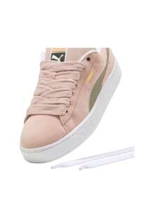Puma Suede XL Unisex Casual Sneakers Future Pink/Warm White 395205 - Rose Quartz/Velvet Moss/Puma Whit - View 3