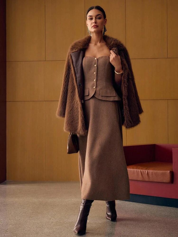 WOOL AUTUMN/WINTER A-LINE TUBE DRESS