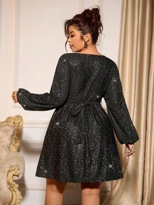 Cravure Christmas Halloween Plus Size Dresses Fall Cloth For Women - Black - View 2