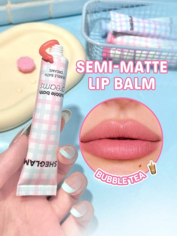 SHEGLAM Bubble Kiss Lip Balm-Bubble Tea Graduation Birthday Holiday Summer Fall Autumn Y2K Fancy Fashion Women Brand Makeup Cosmetic Beauty Party Beach Travel Camping Outdoors School Campus Trip Festivals Decor Gift Present Rose Girl Cosplay Best Color Charm Vibe
