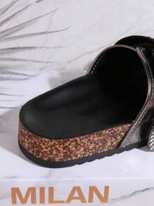 SHUZIA Women's Fashion Platform Wedge Heel Sandals - Grey - View 5