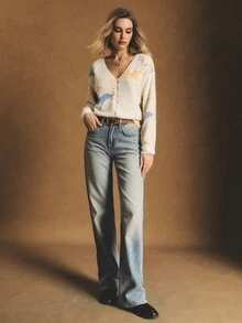 Poéselle Áo len cardigan lông họa tiết hoa dành cho nữ, áo len mềm cài nút mùa thu, áo len cardigan lông, áo len họa tiết hoa, áo len cardigan dệt mềm, áo len cardigan cài nút, áo len cổ chữ V lông, áo len ấm áp mùa thu, áo len dệt họa tiết pastel, áo khoác ngoài nổi bật mùa thu, ý tưởng áo len cardigan, áo len Capsule Wardrobe - Màu be - Xem 6