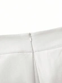 GlowEve Women's Elegant High-Waisted Pleated Skirt, Spring/Summer Maxi Women Fall Cloth For Women - White - View 5