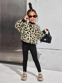 Conjunto informal de niña con parte superior de punto con estampado de corazón y pantalones de punto de unicolor, conjunto de atuendos de vuelta al colegio para mujeres y niñas, conjuntos de ropa para niñas pequeñas, conjuntos de ropa de otoño para niñas pequeñas