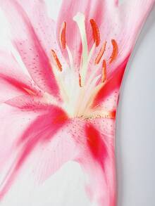 Váy mini dây hoa Lily, mẫu bán chạy nhất, in hoa ôm vừa vặn - trắng - Xem 5