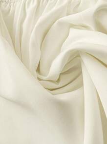 Sweetra Plus Size Solid Color Double Layer Ruffle Hem Tube Top For Women, Vacation Style