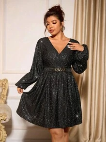 Cravure Christmas Halloween Plus Size Dresses Fall Cloth For Women - Black - View 5