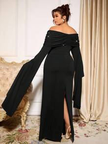 Cravure Christmas Halloween Plus Size Dresses Fall Cloth For Women - Black - View 2