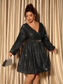 Cravure Christmas Halloween Plus Size Dresses Fall Cloth For Women - Black - View 6