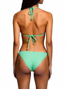 OG Roxy Women's Tiki Tri Bikini Top Zephyr Green - Green - View 2