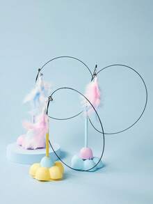 PETSIN 猫玩具吸盘逗猫棒长杆羽毛自慰无聊神器体力消耗幼猫用品