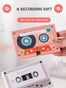 1pc Tape Recording Greeting Card Wedding Invitations Cassette Tapes Casettes Tape Voice Recordable Talking Audio Greeting Birthday Greeting Blessing Greeting Cards Cards.