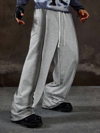 Street Life Herren Jogginghose mit Kordelzug in weiter Passform und Sprühfärbung, lässig