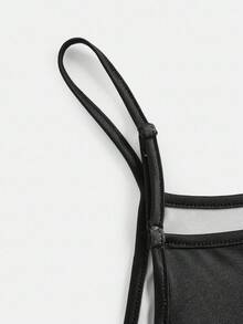 SHEIN Girlism Teen Girl Floral Print Slit Strap Casual Dress, Suitable For Summer, Vacation Outfits, Party, Outdoor Wear Tropical Dress Hawaiian Outfit Tropical Outfit Dress Summer Luau Outfit Luau Dress Floral Dress Hawaiian Style Dress - Black - View 3