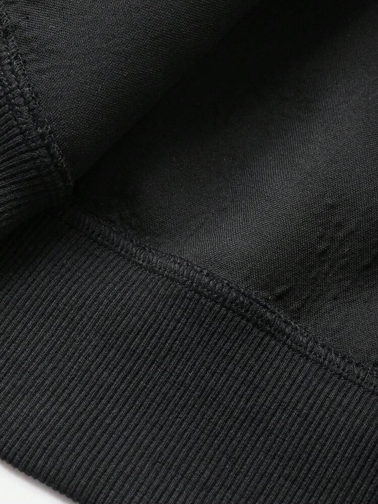 Mountain Peak Print Black Zip-Up Hooded Sweatshirt & Pants, Streetwear Style Men Hoodie Set, Autumn, Cozy Outfits