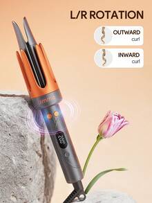 JMMO HAIR One-Touch Instant Hair Curler, Electric Automatic Curling Iron, 32mm Large Wave Curls, 4 Adjustable Temperatures, Fast Heating & 2-Way Rotation, Auto Shut-Off, Anti-Scald, Curly Hair For Hair Styling Graduation Birthday Holiday Graduation Birthday Holiday Holiday Summer Fall Autumn Women Makeup Cosmetic Wedding Party Beach Travel Camping Outdoors School Campus, Easy To Use-EU Plug