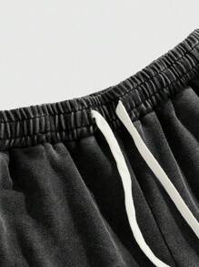 ROMWE MEN Paul Frank X ROMWE Men's Letter & Cartoon Graphic Sweatpants, Comfortable Leisure Wear