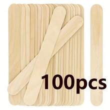 10/50/100pcs Wooden Craft Sticks - Great For Artists DIY Educational Projects And Family Entertainment, Hair Removal Wax Bar, Wooden Tongue Scraper, Wooden Stick, Ice Cream Stick