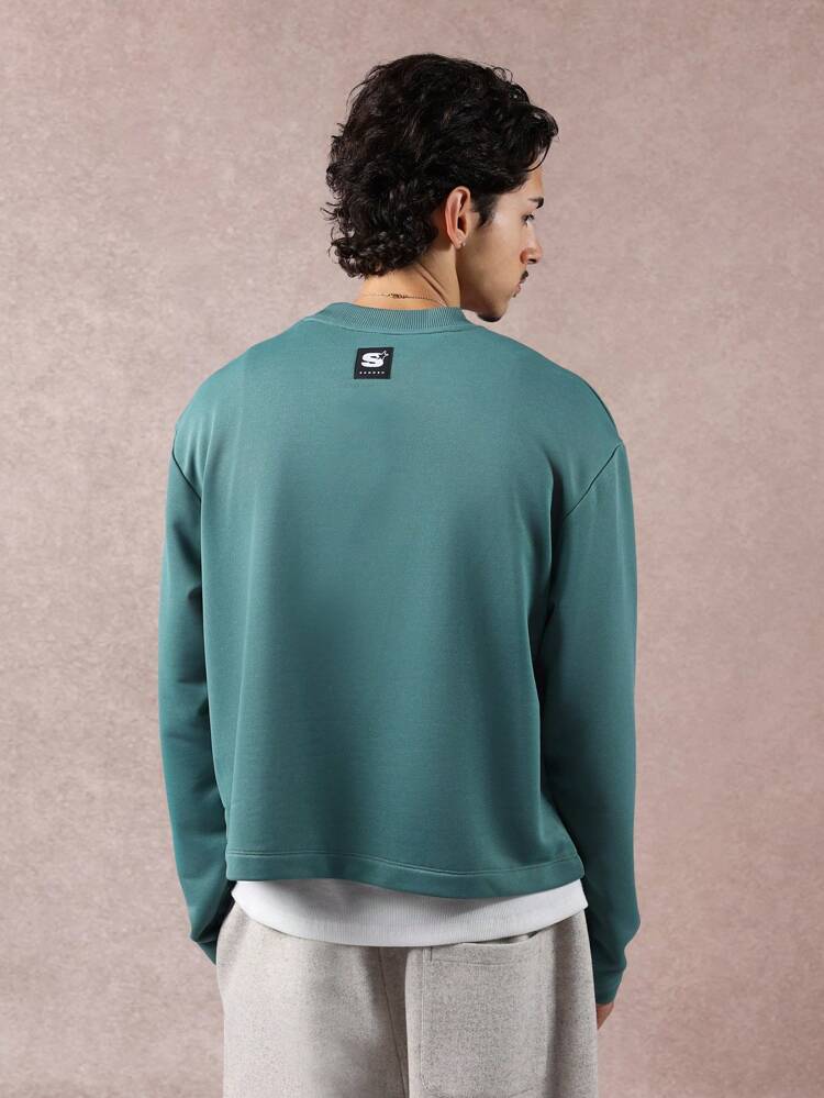 Sweat-shirt ras du cou avec imprimé logo vintage du collège