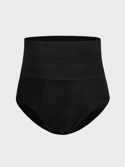 SHEIN Calzoncillos moldeadores de cintura alta de unicolor para hombres de talla grande