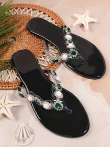 SHUZIA Sandalias Planas De Mujer - Negro - Ver 5