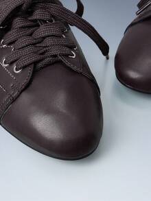 CUCCOO GRLICON Pantofi de balet cu vârf rotund și sclipici pentru femei, fără slip-on casual, versatili, potriviți pentru exterior, rochii, confortabili, potriviți pentru Crăciun, Halloween - cafea maro - Vizualizare 3