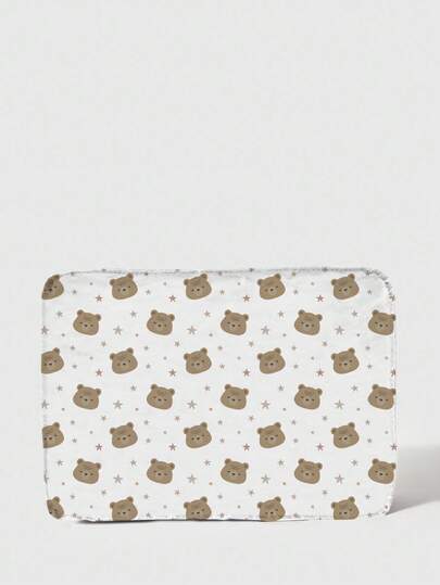 Kawaii 2 Piezas/set Bolsa De Almacenamiento De Ropa Plegable Con Diseño De Estrella Y Cabeza De Oso Caricaturesco Para Viaje Y Actividades Al Aire Libre