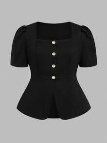 Auvina Plus Size Women Elegant Casual/Work Minimalist Blouse