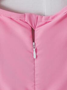 2 pièces Ensemble de chemise formelle à manches longues et robe sans manches avec décoration nœud mignon pour jeunes filles. Convient pour les sorties, les rassemblements, l'école et les activités de loisirs - Multicolore - Voir 7