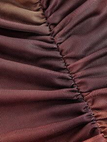 SHEIN MOD 女士复古不对称褶皱无袖连衣裙，秋冬连衣裙，西部牛仔女装，乡村音乐会服装，老钱风格女装，派对连衣裙，单肩连衣裙，褶皱连衣裙，派对服装，适合万圣节等场合的服装，优雅连衣裙 - 彩色 - 查看 4