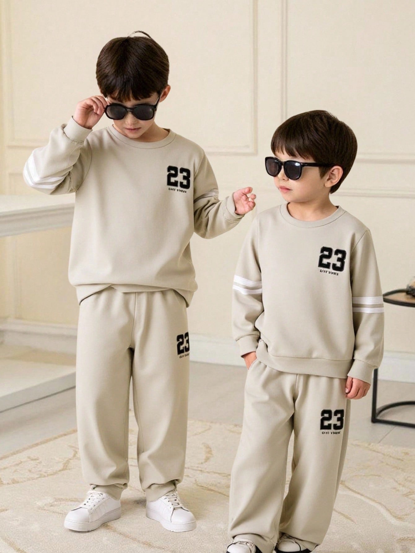 مجموعة بنطلون وبلوزة كاجوال للأطفال الصبية مطبوعة...