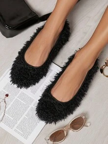 SHUZIA Của phụ nữ Giày phẳng - màu đen - Xem 2