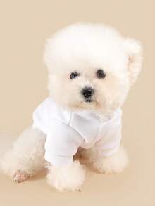 PETSIN 1 件宠物服装，可爱刺绣宇航员连帽衫，猫狗秋冬季保暖服 - 白色 - 查看 6