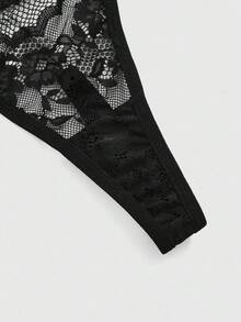 ROMWE J-Fashion 1条Y2K风格透明蕾丝拼接性感丁字裤，情人节礼物