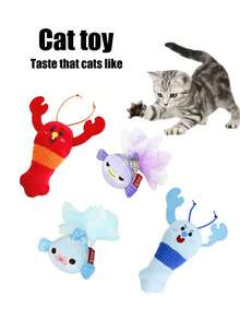 PETSIN 1 Piece Catnip Cat Toy, Simulation Small Fish, Crayfish Catnip Bell Toy, Tooth Grinding And Tooth Cleaning, Self-Entertainment And Leisure Toy, Pet Supplies - Multicolor - View 1