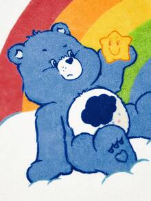 SHEIN X Care Bears 1 件彩虹心熊图案地毯，粉色/蓝色，多种尺寸，防滑背衬，柔软毛绒表面，适合家居装饰、入口通道 - 彩色 - 查看 6