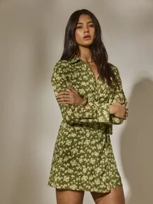 Aralina Herbst-Winter Western Boho Blume Muster Wickelrock, süßes Ausgehkleid für Country-Konzerte, Minirock - Verschiedenfarbig - Übersicht 9